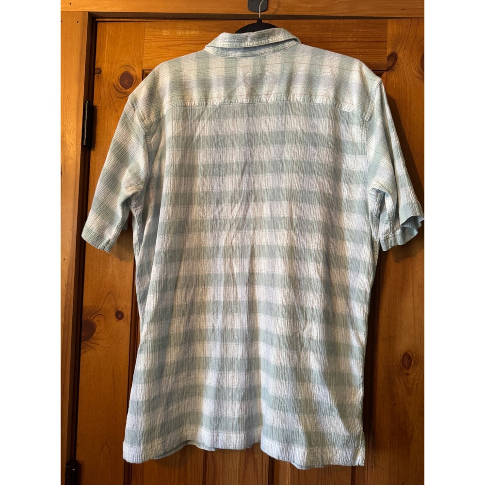 Patagonia Button Up XL Blue White Striped Organic Cotton Seersucker Gorpcore - Picture 6 of 6